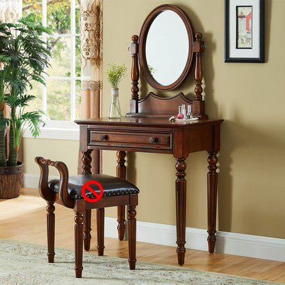 Spiegel & 1 Schubladen Make -up Eitelkeit traditioneller Holzverkederstisch