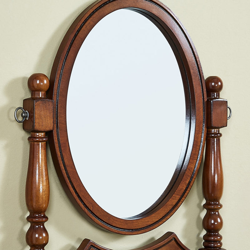 Spiegel & 1 Schubladen Make -up Eitelkeit traditioneller Holzverkederstisch