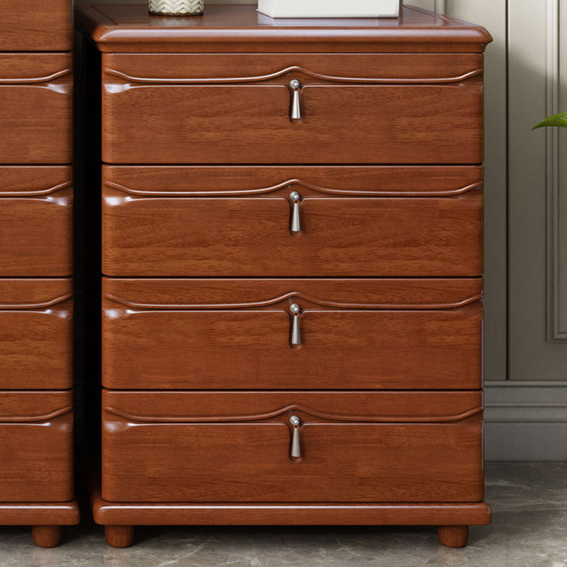 Cabinet d'accent en bois moderne du milieu du siècle avec tiroir de 17,12 "de large armoire marron de large