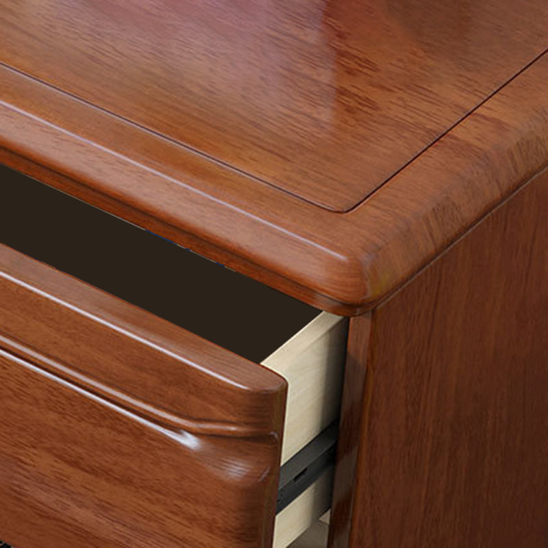 Cabinet d'accent en bois moderne du milieu du siècle avec tiroir de 17,12 "de large armoire marron de large