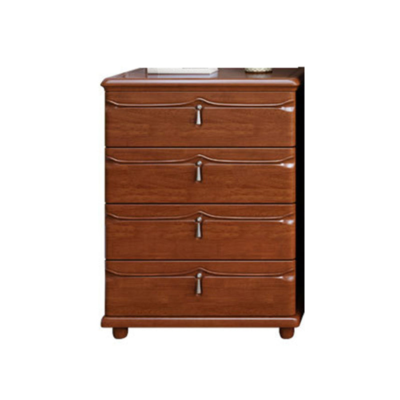 Cabinet d'accent en bois moderne du milieu du siècle avec tiroir de 17,12 "de large armoire marron de large