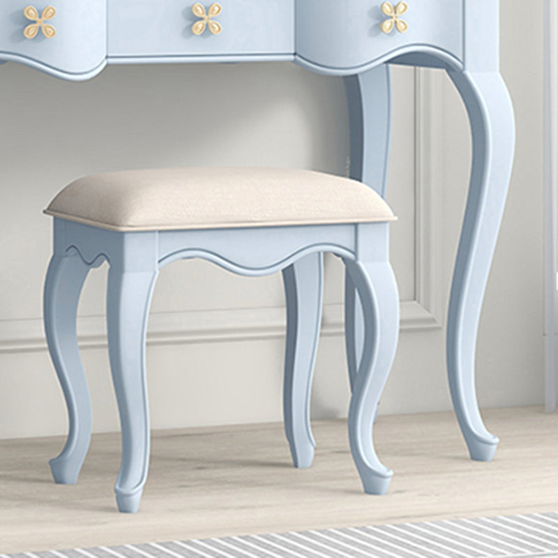 3 Storage Drawers & Mirror Vanity Set Victorian Wood Make-up Vanity