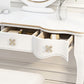3 Storage Drawers & Mirror Vanity Set Victorian Wood Make-up Vanity