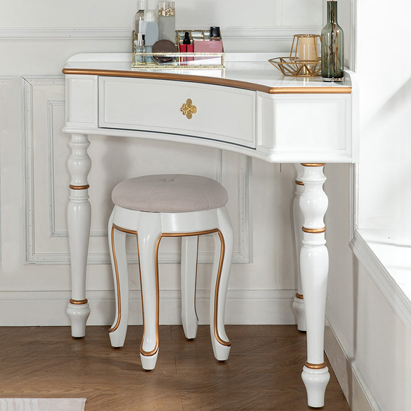 Zweiteilige viktorianische Eitelkeitset eine Schubladenholz -Schminktisch