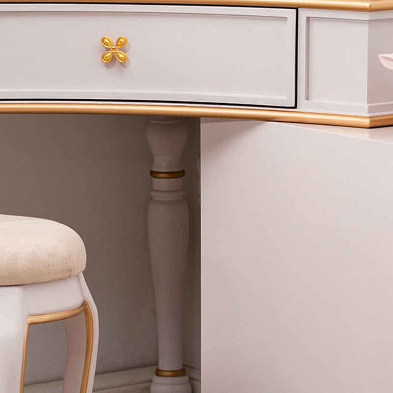 Zweiteilige viktorianische Eitelkeitset eine Schubladenholz -Schminktisch