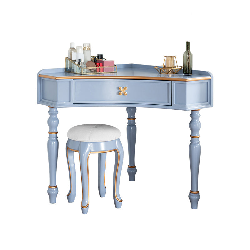 Zweiteilige viktorianische Eitelkeitset eine Schubladenholz -Schminktisch