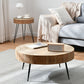 Iron 4 Legs Cocktail Table Scandinavian Round Wooden Coffee Table for Home Clearhalo 'Coffee & Accent Tables' 'Coffee Tables' 'coffee_tables' 'furn' 'furn_coffee_tables' 'Furniture' 'Living Room Furniture' 6118907