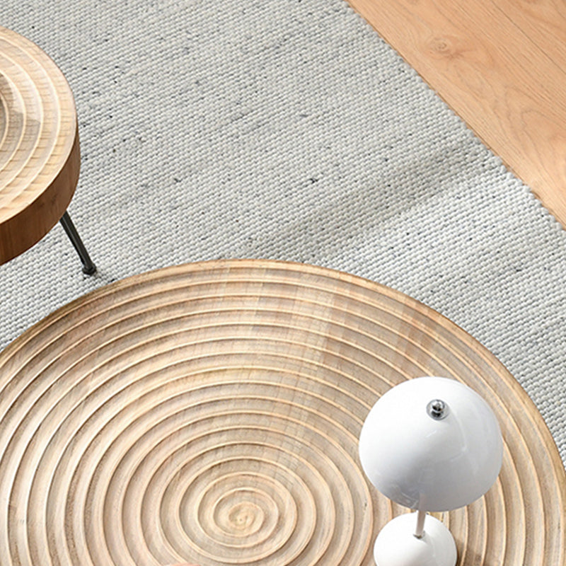 Iron 4 Legs Cocktail Table Scandinavian Round Wooden Coffee Table for Home Clearhalo 'Coffee & Accent Tables' 'Coffee Tables' 'coffee_tables' 'furn' 'furn_coffee_tables' 'Furniture' 'Living Room Furniture' 6118914