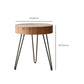 Iron 4 Legs Cocktail Table Scandinavian Round Wooden Coffee Table for Home Clearhalo 'Coffee & Accent Tables' 'Coffee Tables' 'coffee_tables' 'furn' 'furn_coffee_tables' 'Furniture' 'Living Room Furniture' 6118917