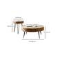 Iron 4 Legs Cocktail Table Scandinavian Round Wooden Coffee Table for Home Clearhalo 'Coffee & Accent Tables' 'Coffee Tables' 'coffee_tables' 'furn' 'furn_coffee_tables' 'Furniture' 'Living Room Furniture' 6118919