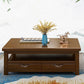 Contemporary with Storage Drawers Rectangular Solid Wood Single Coffee Table