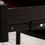 Tavolo da caffè in ardesia rotondo da 17,7 "H tavolino da cocktail con 2 cassetti