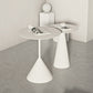 Mid-Century Modern Couchtisch mit Sockel aus Metall, runder Cocktailtisch
