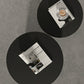 Mid-Century Modern Couchtisch mit Sockel aus Metall, runder Cocktailtisch