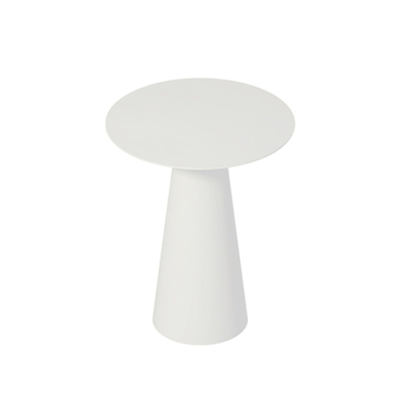 Mid-Century Modern Couchtisch mit Sockel aus Metall, runder Cocktailtisch