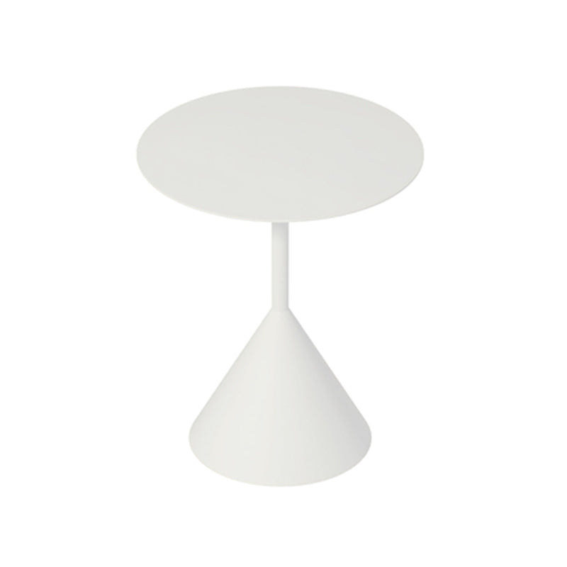 Mid-Century Modern Couchtisch mit Sockel aus Metall, runder Cocktailtisch