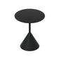 Mid-Century Modern Couchtisch mit Sockel aus Metall, runder Cocktailtisch
