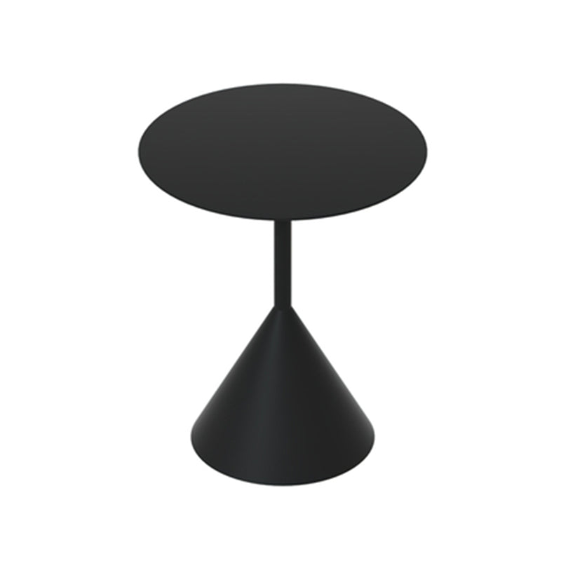 Mid-Century Modern Couchtisch mit Sockel aus Metall, runder Cocktailtisch