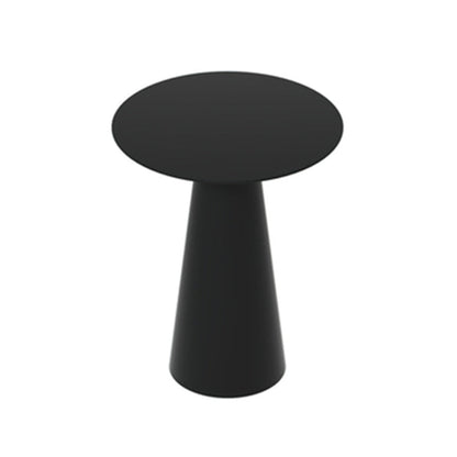 Mid-Century Modern Couchtisch mit Sockel aus Metall, runder Cocktailtisch
