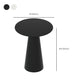 Mid-Century Modern Couchtisch mit Sockel aus Metall, runder Cocktailtisch
