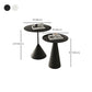 Mid-Century Modern Couchtisch mit Sockel aus Metall, runder Cocktailtisch