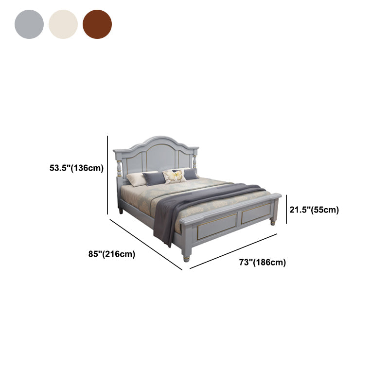 Legno rustico a letto rustico largo 84,65 pollici letto standard con testiera
