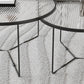 Contemporary Cross Legs Glass Round Metal Nesting Coffee Table Set Clearhalo 'Coffee & Accent Tables' 'Coffee Tables' 'coffee_tables' 'furn' 'furn_coffee_tables' 'Furniture' 'Living Room Furniture' 6119046