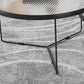 Contemporary Cross Legs Glass Round Metal Nesting Coffee Table Set Clearhalo 'Coffee & Accent Tables' 'Coffee Tables' 'coffee_tables' 'furn' 'furn_coffee_tables' 'Furniture' 'Living Room Furniture' 6119047