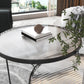Contemporary Cross Legs Glass Round Metal Nesting Coffee Table Set Clearhalo 'Coffee & Accent Tables' 'Coffee Tables' 'coffee_tables' 'furn' 'furn_coffee_tables' 'Furniture' 'Living Room Furniture' 6119048