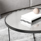 Contemporary Cross Legs Glass Round Metal Nesting Coffee Table Set Clearhalo 'Coffee & Accent Tables' 'Coffee Tables' 'coffee_tables' 'furn' 'furn_coffee_tables' 'Furniture' 'Living Room Furniture' 6119049