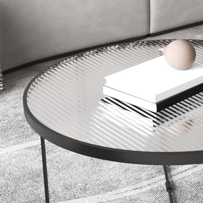 Contemporary Cross Legs Glass Round Metal Nesting Coffee Table Set Clearhalo 'Coffee & Accent Tables' 'Coffee Tables' 'coffee_tables' 'furn' 'furn_coffee_tables' 'Furniture' 'Living Room Furniture' 6119049