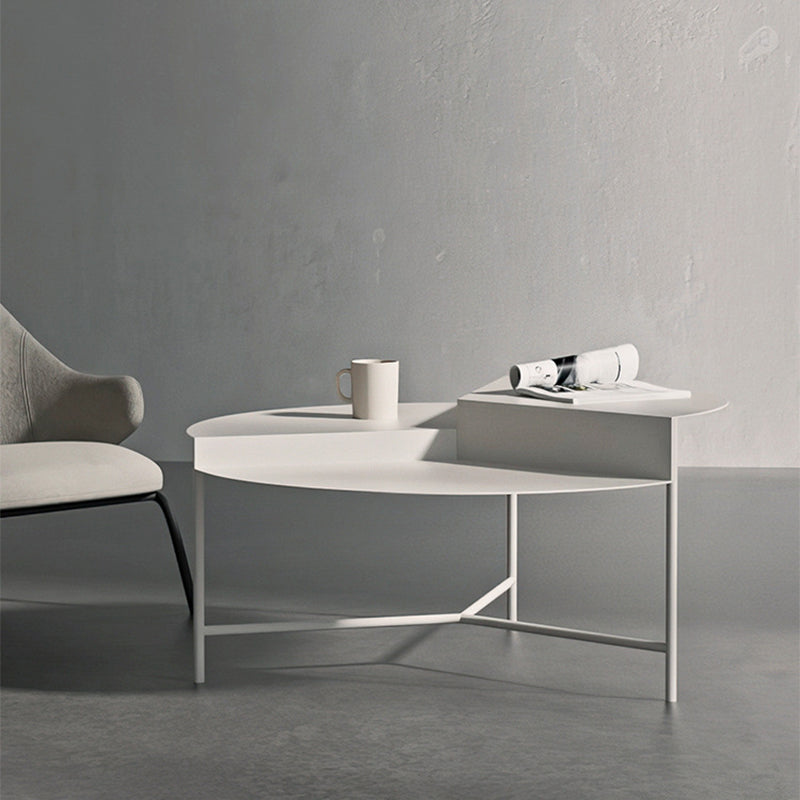 Iron Cocktail Table with 3 Metal Legs and Round Top,Mid-Century Modern Clearhalo 'Coffee & Accent Tables' 'Coffee Tables' 'coffee_tables' 'furn' 'furn_coffee_tables' 'Furniture' 'Living Room Furniture' 6119079