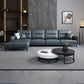34.64 "H Blue Faux Leather Square Arm Sofa & Chaise for Living Room
