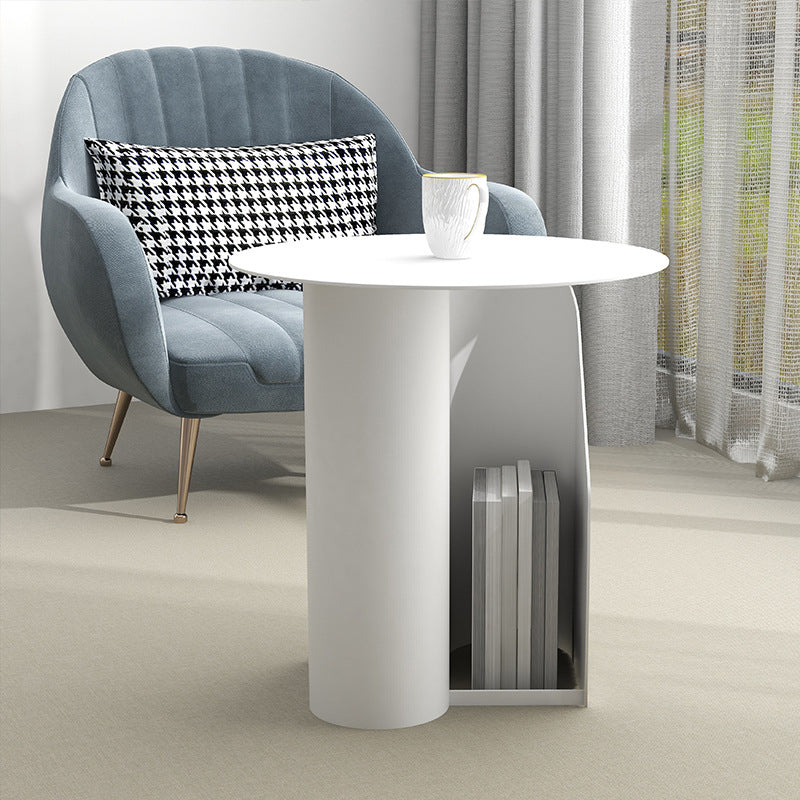 Mid-Century Modern Iron Coffee Table 1 Les Cocktail Table with Storage White Clearhalo 'Coffee & Accent Tables' 'Coffee Tables' 'coffee_tables' 'furn' 'furn_coffee_tables' 'Furniture' 'Living Room Furniture' 6119109