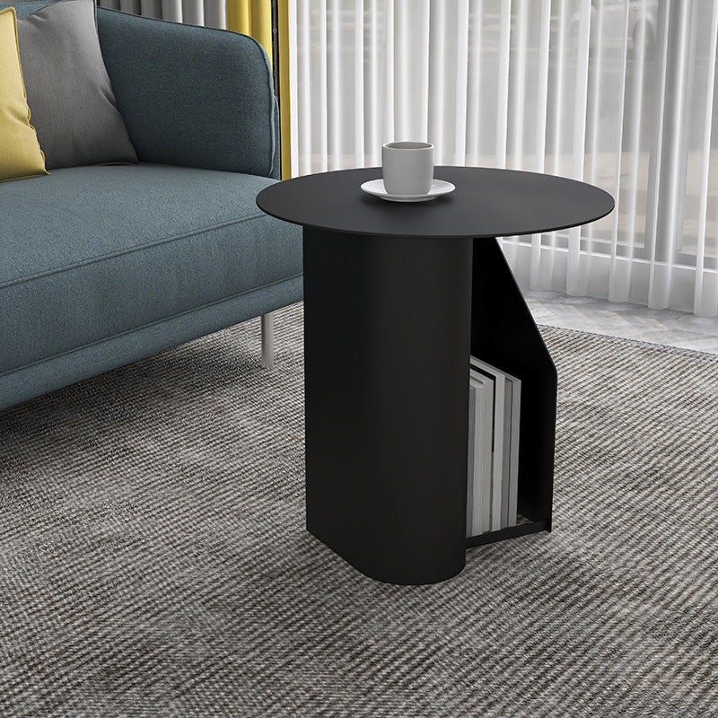 Mid-Century Modern Iron Coffee Table 1 Les Cocktail Table with Storage Black Clearhalo 'Coffee & Accent Tables' 'Coffee Tables' 'coffee_tables' 'furn' 'furn_coffee_tables' 'Furniture' 'Living Room Furniture' 6119110