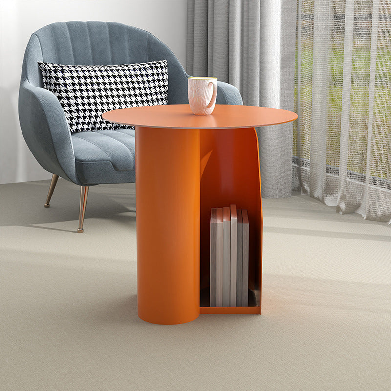 Mid-Century Modern Iron Coffee Table 1 Les Cocktail Table with Storage Orange Clearhalo 'Coffee & Accent Tables' 'Coffee Tables' 'coffee_tables' 'furn' 'furn_coffee_tables' 'Furniture' 'Living Room Furniture' 6119111