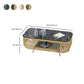 39.37" L Rectangle Slate Coffee Table Iron 4 Legs Cocktail Table with Shelf Clearhalo 'Coffee & Accent Tables' 'Coffee Tables' 'coffee_tables' 'furn' 'furn_coffee_tables' 'Furniture' 'Living Room Furniture' 6119143