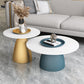 Mid-Century Modern Pedestal Metal Tray Top Round Single Coffee Table Clearhalo 'Coffee & Accent Tables' 'Coffee Tables' 'coffee_tables' 'furn' 'furn_coffee_tables' 'Furniture' 'Living Room Furniture' 6119146