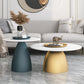 Mid-Century Modern Pedestal Metal Tray Top Round Single Coffee Table Clearhalo 'Coffee & Accent Tables' 'Coffee Tables' 'coffee_tables' 'furn' 'furn_coffee_tables' 'Furniture' 'Living Room Furniture' 6119148