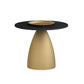Mid-Century Modern Pedestal Metal Tray Top Round Single Coffee Table 24"L x 24"W x 18"H Black-Gold Clearhalo 'Coffee & Accent Tables' 'Coffee Tables' 'coffee_tables' 'furn' 'furn_coffee_tables' 'Furniture' 'Living Room Furniture' 6119149
