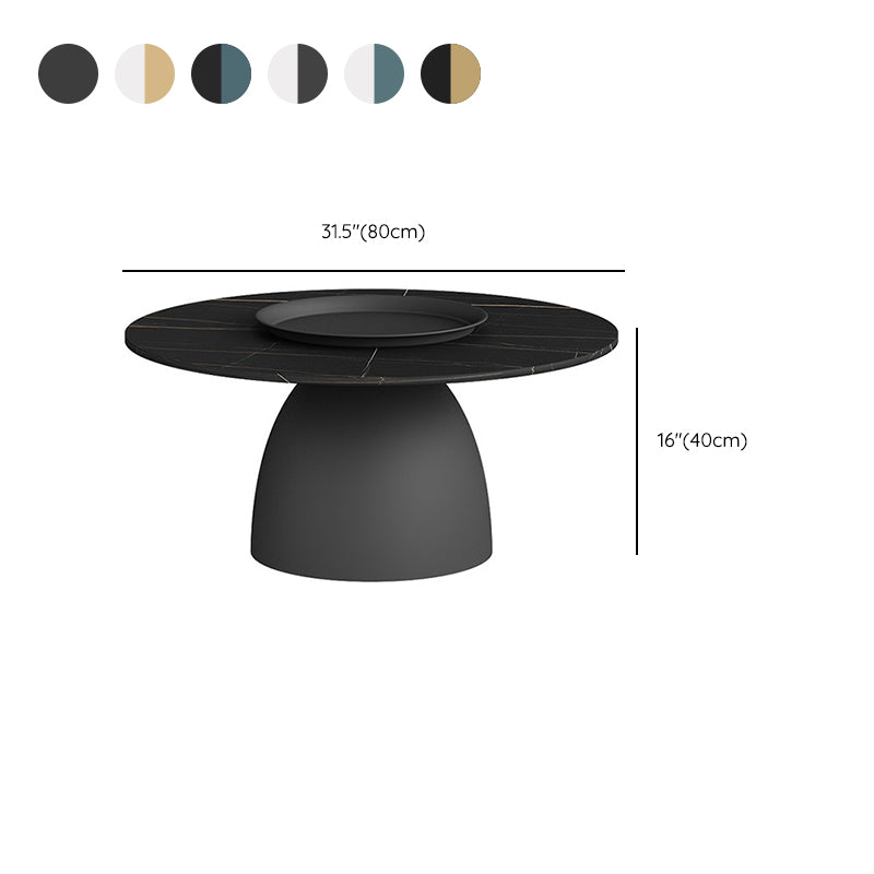 Mid-Century Modern Pedestal Metal Tray Top Round Single Coffee Table Clearhalo 'Coffee & Accent Tables' 'Coffee Tables' 'coffee_tables' 'furn' 'furn_coffee_tables' 'Furniture' 'Living Room Furniture' 6119164