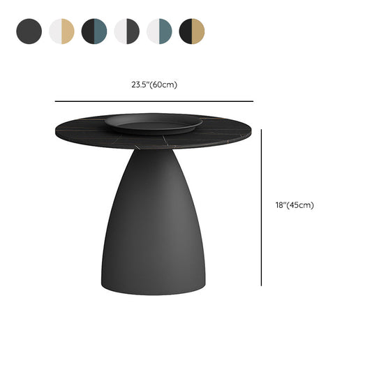 Tavolino rotondo del vassoio in metallo moderno della metà del secolo