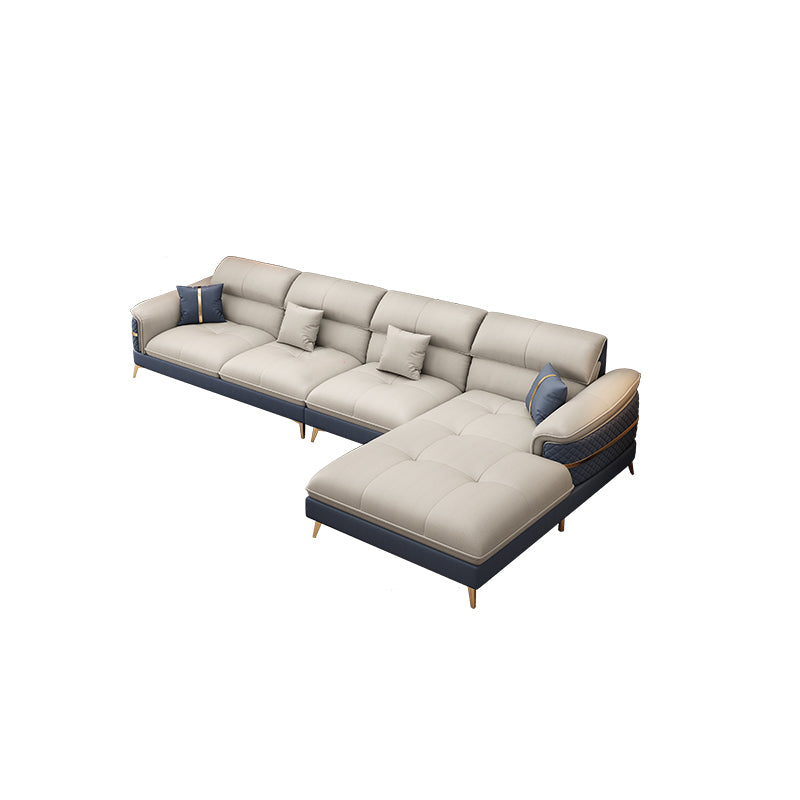 40.15 "H Faux Leather Flar La Vared Arm Sofa & Chaise for Living Room