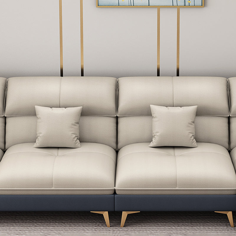 40.15 "H Faux Leather Flar La Vared Arm Sofa & Chaise for Living Room