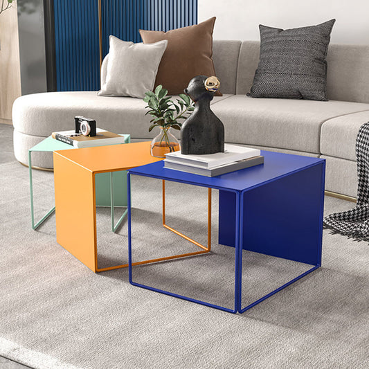 Tavolino moderno per caffè moderno rettangolare in metallo in metallo