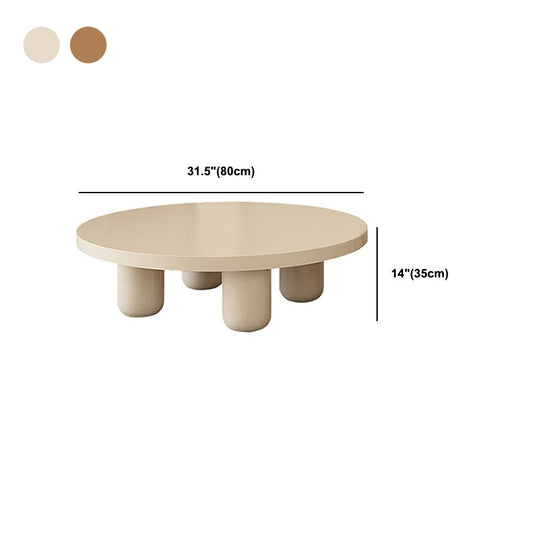 Tavolino in legno massiccio tavolino minimalista con top rotondo per soggiorno