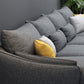 30.7 " H Grey Cotton Blend Flared Arm Sofa & Chaise for Living Room