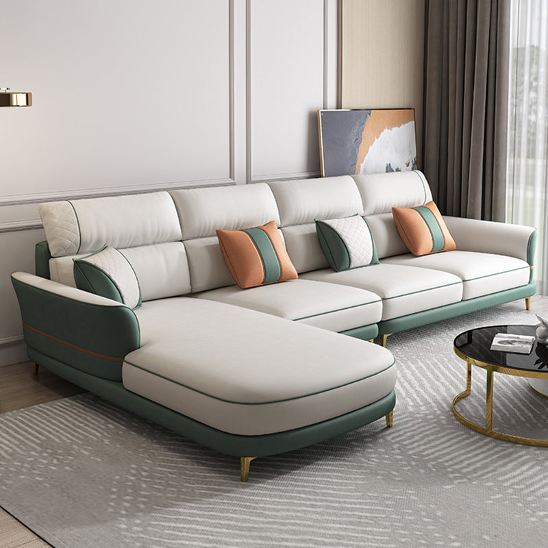 Glam da 38,18 "h divano e chaise del braccio svasato per soggiorno per soggiorno