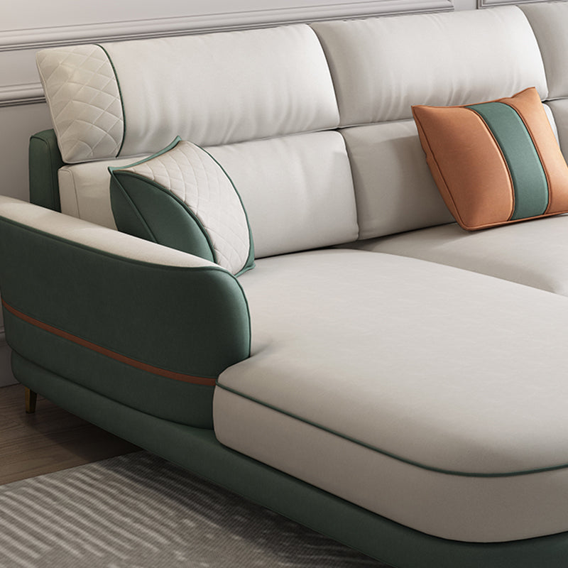 Glam da 38,18 "h divano e chaise del braccio svasato per soggiorno per soggiorno