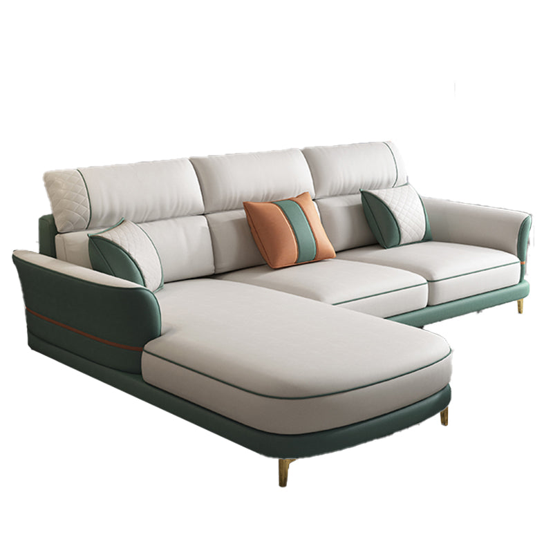 Glam da 38,18 "h divano e chaise del braccio svasato per soggiorno per soggiorno